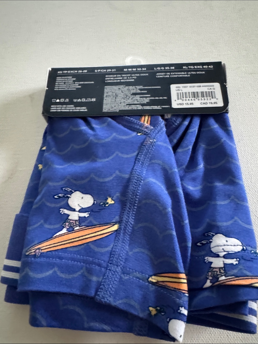 Snoopy Boxer Briefs Mens Large American Eagle Surfing